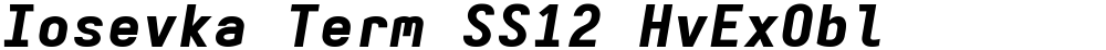 Iosevka Term SS12 HvExObl