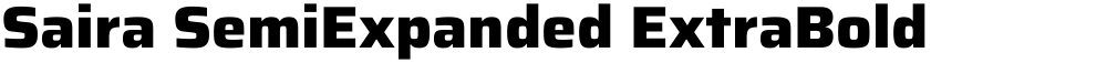 Saira SemiExpanded ExtraBold