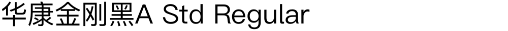 华康金刚黑A Std Regular