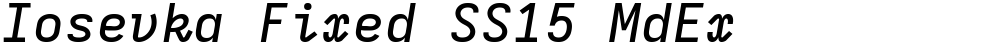 Iosevka Fixed SS15 MdEx