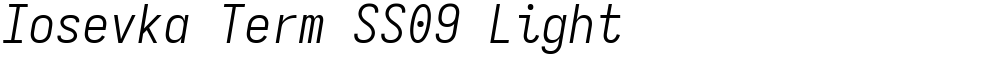 Iosevka Term SS09 Light
