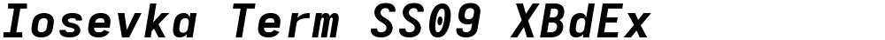 Iosevka Term SS09 XBdEx