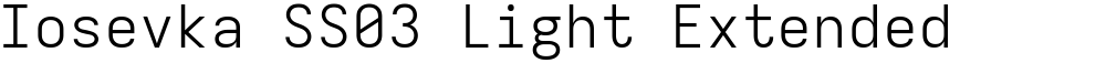Iosevka SS03 Light Extended