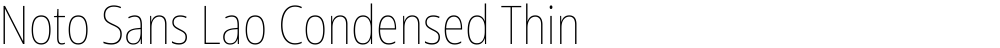 Noto Sans Lao Condensed Thin