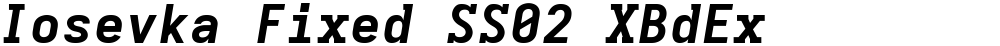 Iosevka Fixed SS02 XBdEx