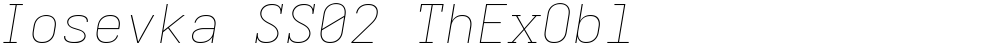Iosevka SS02 ThExObl