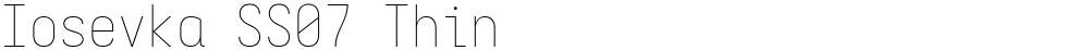 Iosevka SS07 Thin