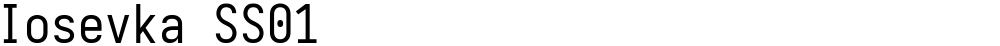 Iosevka SS01