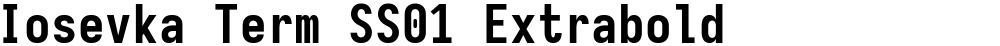 Iosevka Term SS01 Extrabold