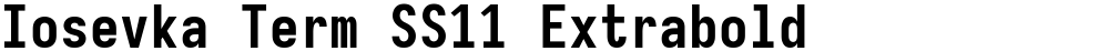 Iosevka Term SS11 Extrabold