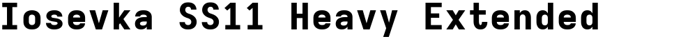 Iosevka SS11 Heavy Extended