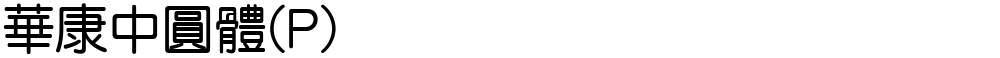 華康中圓體(P)