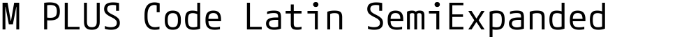 M PLUS Code Latin SemiExpanded
