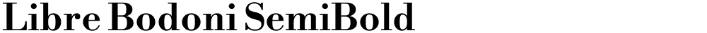 Libre Bodoni SemiBold