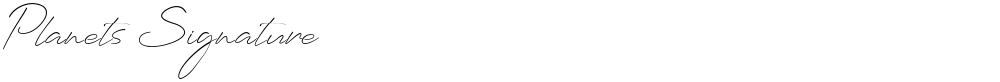 Planets Signature