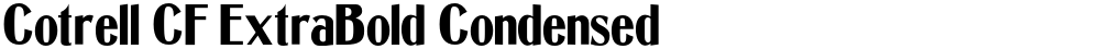Cotrell CF ExtraBold Condensed
