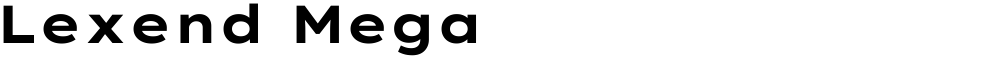 Lexend Mega