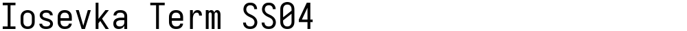 Iosevka Term SS04