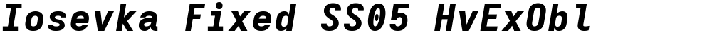 Iosevka Fixed SS05 HvExObl