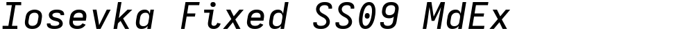 Iosevka Fixed SS09 MdEx