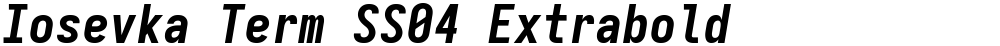 Iosevka Term SS04 Extrabold