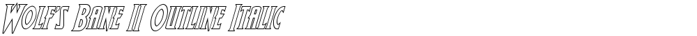 Wolf's Bane II Outline Italic