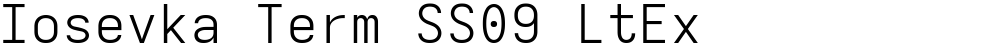 Iosevka Term SS09 LtEx