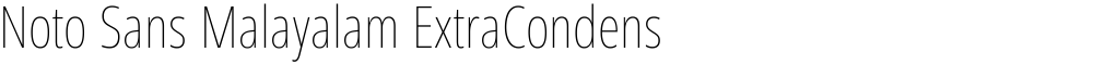 Noto Sans Malayalam ExtraCondensed Thin