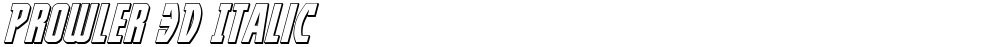 Prowler 3D Italic