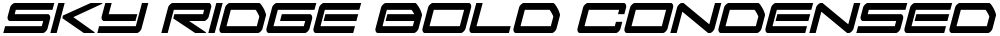 Sky Ridge Bold Condensed Ital