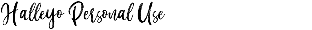 Halleyo Personal Use
