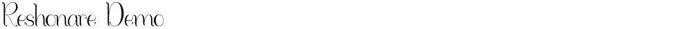 Reshonare Demo