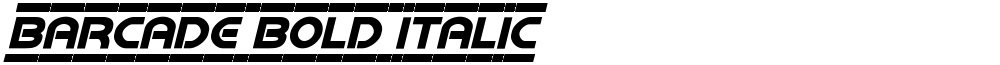 Barcade Bold Italic
