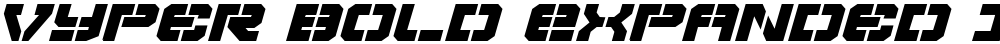 Vyper Bold Expanded Italic