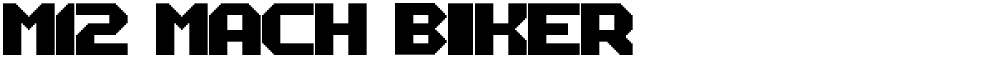 M12_MACH BIKER