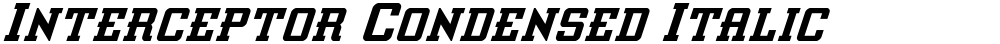 Interceptor Condensed Italic