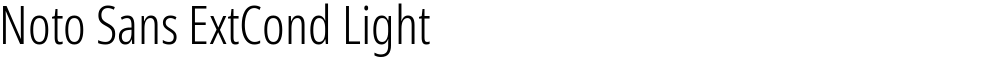Noto Sans ExtCond Light