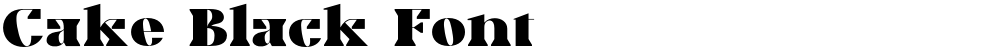 Cake Black Font