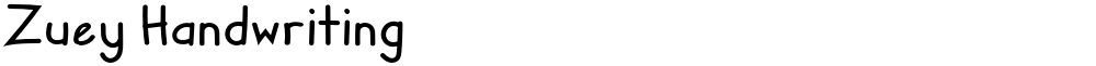 Zuey Handwriting
