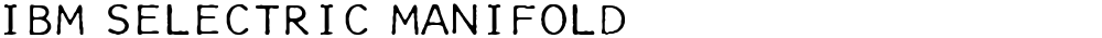 IBM Selectric Manifold