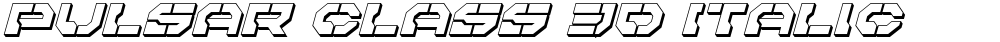 Pulsar Class 3D Italic