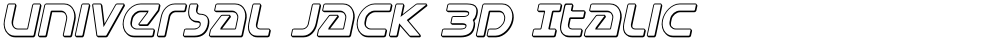Universal Jack 3D Italic