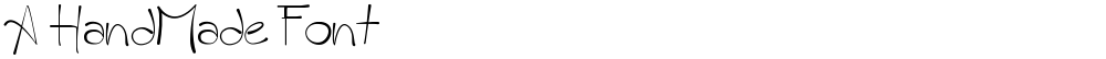 A HandMade Font