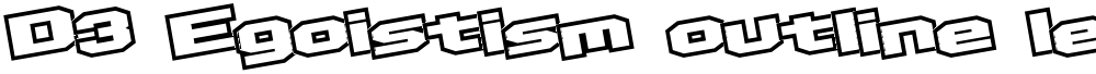 D3 Egoistism outline leaning