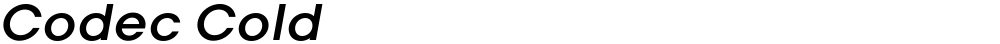 Codec Cold
