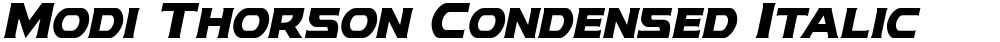Modi Thorson Condensed Italic
