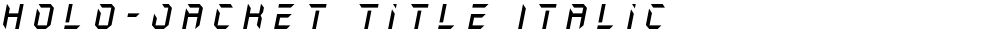 Holo-Jacket Title Italic