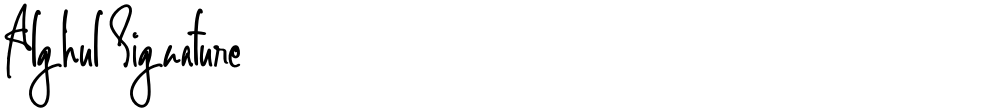 Alghul Signature