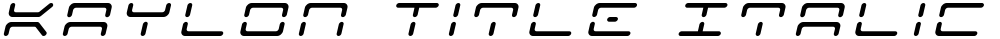 Kaylon Title Italic