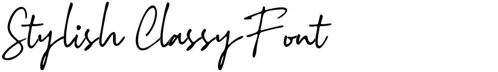 Stylish Classy Font